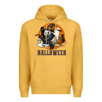 Mustard hallowen panda Premium Hoodie - LillyAllenDesigns