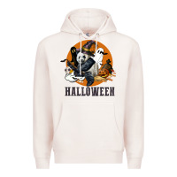 Pale Pink hallowen panda Premium Hoodie - LillyAllenDesigns