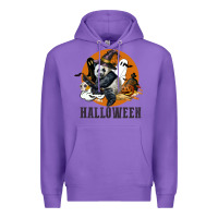 Purple hallowen panda Premium Hoodie - LillyAllenDesigns