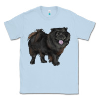 Dusty Blue black chow chow Classic Tee - RanaPortraitStore