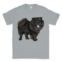 Heather Grey black chow chow Classic Tee - RanaPortraitStore