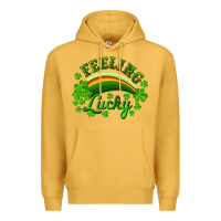 Mustard Feeling lucky with rainbow Premium Hoodie - RanaPortraitStore