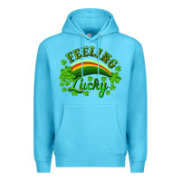 Ocean Blue Feeling lucky with rainbow Premium Hoodie - RanaPortraitStore