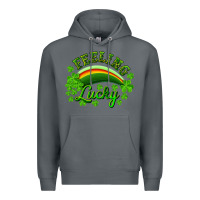 Rock Feeling lucky with rainbow Premium Hoodie - RanaPortraitStore