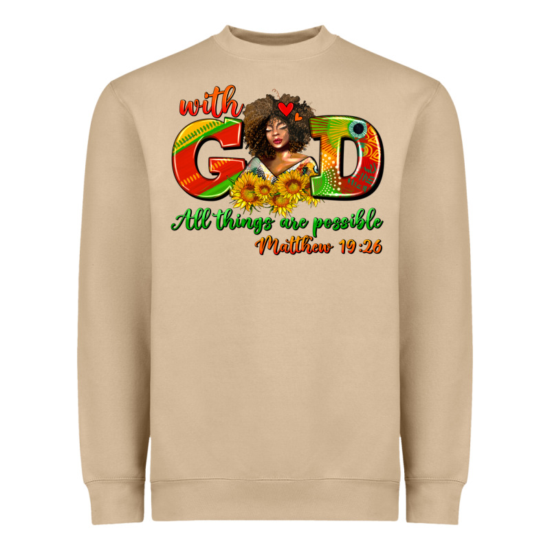 With God All Things Are Possible Juneteenth Heavyweight Sweatshirt by AdoDesignShop | Teevron