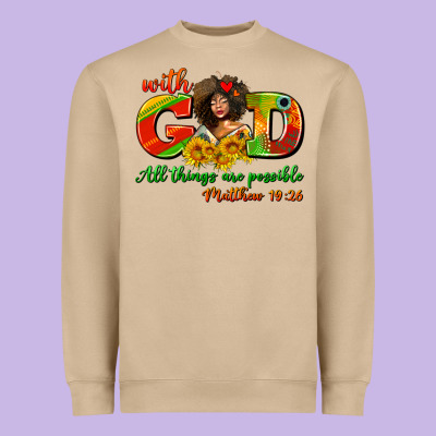 With God All Things Are Possible Juneteenth Heavyweight Sweatshirt Designed By Adodesignshop