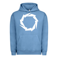 Pigment Pebble Blue Fountain Boats Urban Hoodie - baoMotion
