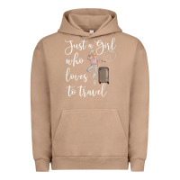Pigment Burro just a girl who loves to travel traveling women nomad t shirt Urban Hoodie - baoMotion