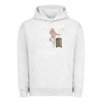 Pigment Lunar Rock just a girl who loves to travel traveling women nomad t shirt Urban Hoodie - baoMotion