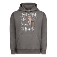 Pigment Tornado just a girl who loves to travel traveling women nomad t shirt Urban Hoodie - baoMotion