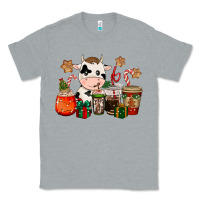 Heather Grey cow coffee cups christmas Classic Tee - CowGirlArtShop