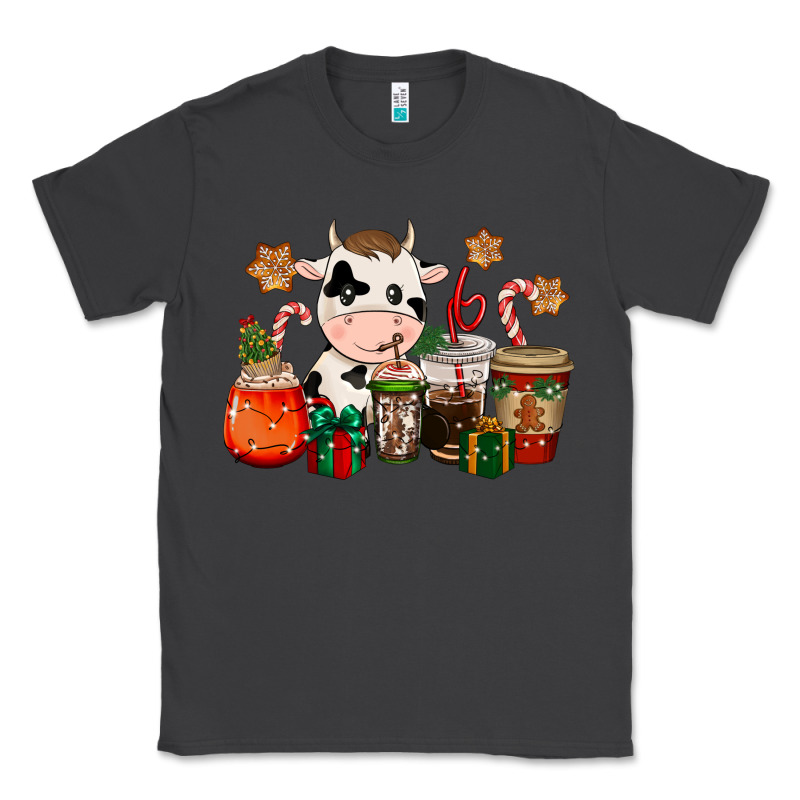 Cow Coffee Cups Christmas Classic Tee by CowGirlArtShop | Teevron