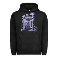 Pigment Black las vegas strip retro famous sign nevada traveler souvenir t shirt Urban Hoodie - baoMotion