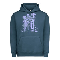 Pigment Midnight Navy las vegas strip retro famous sign nevada traveler souvenir t shirt Urban Hoodie - baoMotion