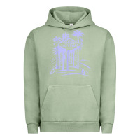Pigment Oil Green las vegas strip retro famous sign nevada traveler souvenir t shirt Urban Hoodie - baoMotion