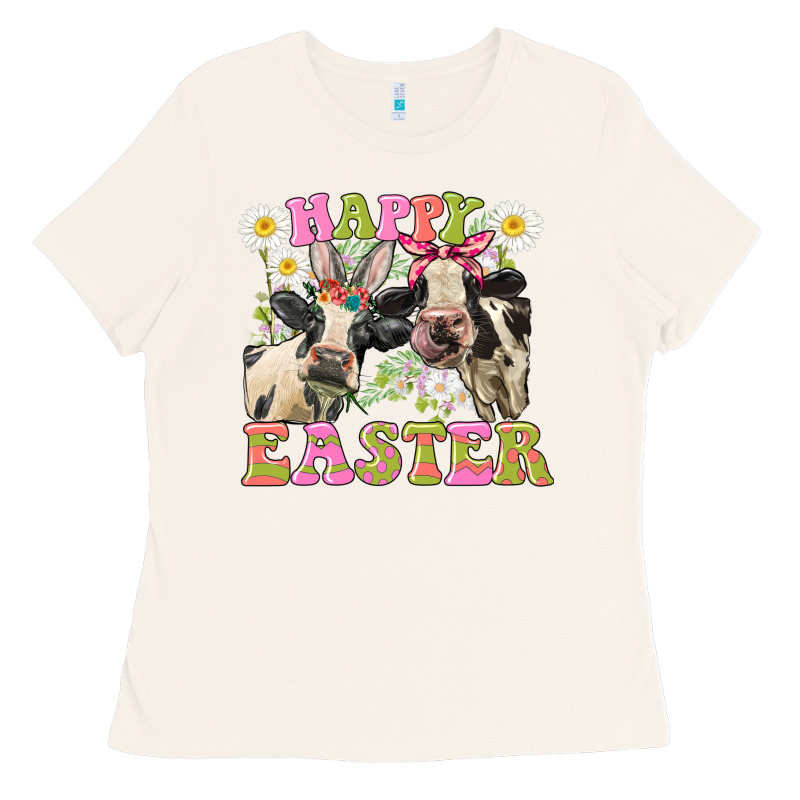 Happy Easter Heifers Easter Day Ladies Tee by CowGirlArtShop | Teevron