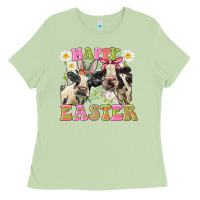 Matcha Happy Easter Heifers Easter Day Ladies Tee - CowGirlArtShop