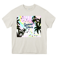 Cream summer vibes with birds Heavy Core Tee - TumblerDesignByShophia