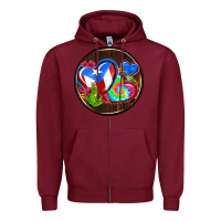 Burgundy puerto rico coasters Zipper Hoodie - AdoDesignShop