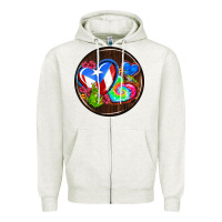 Oatmeal Heather puerto rico coasters Zipper Hoodie - AdoDesignShop