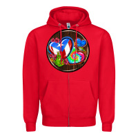 Red puerto rico coasters Zipper Hoodie - AdoDesignShop