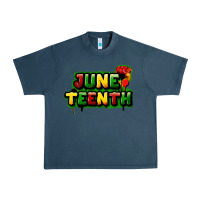 Midnight Navy Juneteenth Urban Heavy Tee - FaDigitalArtStudio