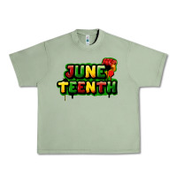 Oil Green Juneteenth Urban Heavy Tee - FaDigitalArtStudio