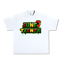 White Juneteenth Urban Heavy Tee - FaDigitalArtStudio