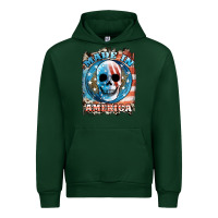 Forest Green made in america skull Urban Hoodie - JahusDesignShop