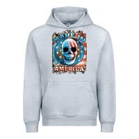 Heather Grey made in america skull Urban Hoodie - JahusDesignShop