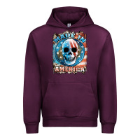 Mauve Wine made in america skull Urban Hoodie - JahusDesignShop