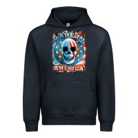Navy made in america skull Urban Hoodie - JahusDesignShop