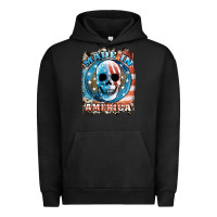 Pigment Black made in america skull Urban Hoodie - JahusDesignShop