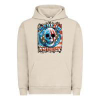 Pigment French Oak made in america skull Urban Hoodie - JahusDesignShop