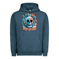 Pigment Midnight Navy made in america skull Urban Hoodie - JahusDesignShop