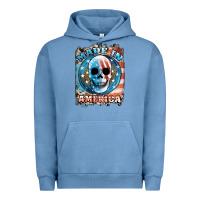 Pigment Pebble Blue made in america skull Urban Hoodie - JahusDesignShop