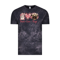Peace Love Pugs Vintage Tee | Teevron