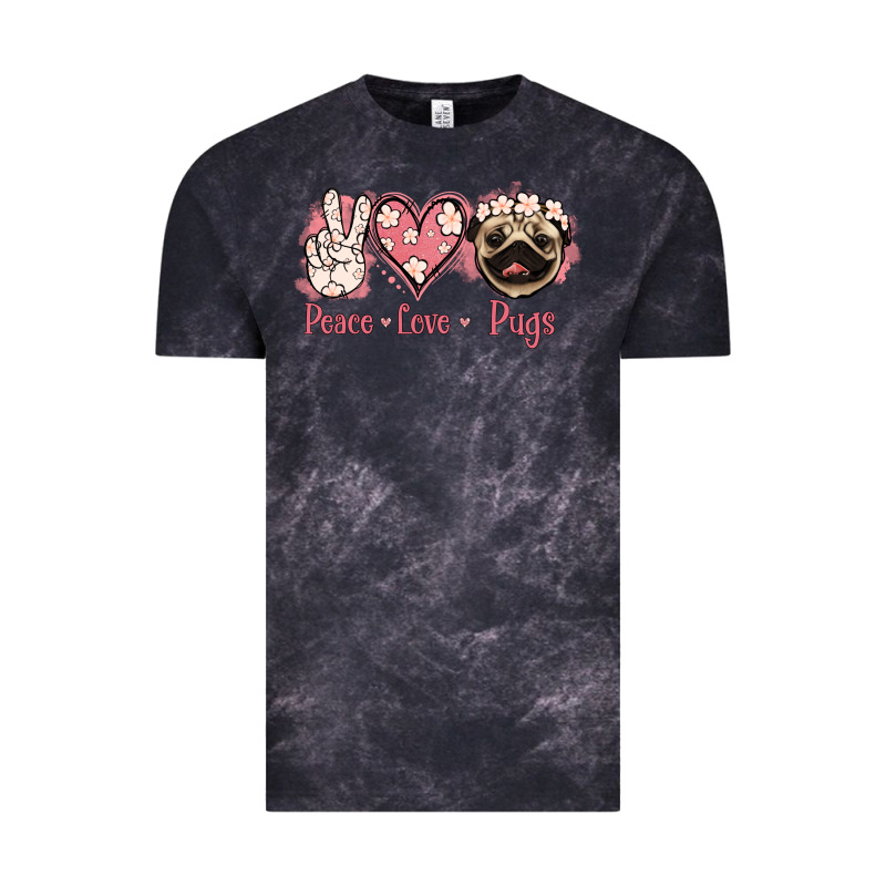 Peace Love Pugs Vintage Tee by Jasminsmagicworld | Teevron