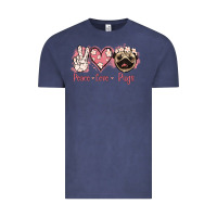 Vintage Denim Peace Love Pugs Vintage Tee - Jasminsmagicworld