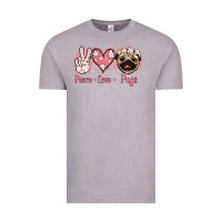 Vintage Zinc Peace Love Pugs Vintage Tee - Jasminsmagicworld