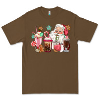 Cacao pink santa christmas santa coffe cups Premium Tee - CowGirlArtShop