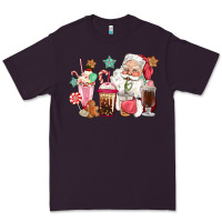 Plum pink santa christmas santa coffe cups Premium Tee - CowGirlArtShop