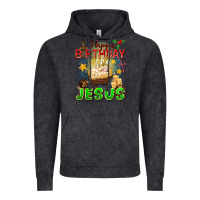 Vintage Black happy birthday jesus Vintage Hoodie - FaDigitalArtStudio
