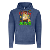 Vintage Denim happy birthday jesus Vintage Hoodie - FaDigitalArtStudio