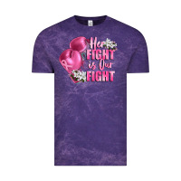 Cloud Purple her fight is our fight Breast cancer awareness Vintage Tee - FaDigitalArtStudio