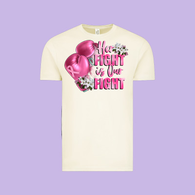 Her Fight Is Our Fight Breast Cancer Awareness Vintage Tee Designed By Fadigitalartstudio