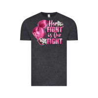 Vintage Black her fight is our fight Breast cancer awareness Vintage Tee - FaDigitalArtStudio