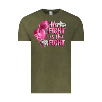 Vintage Olive her fight is our fight Breast cancer awareness Vintage Tee - FaDigitalArtStudio