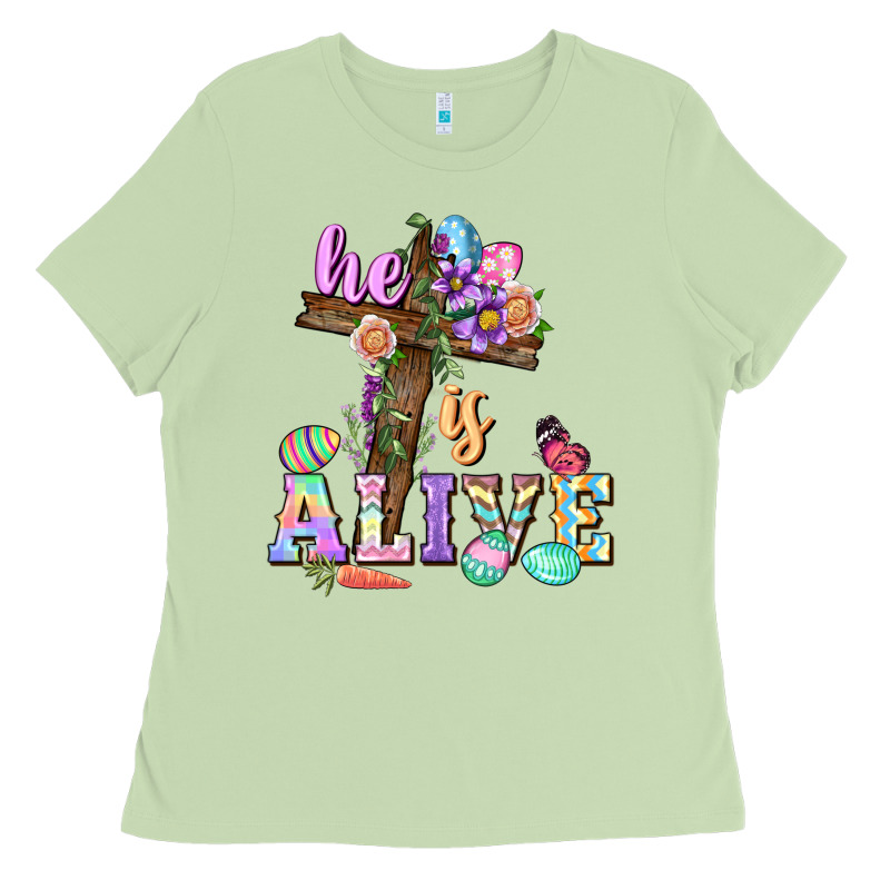 He Is Alive Easter Day Ladies Tee by CowGirlArtShop | Teevron