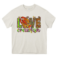 Cream Mardi Gras love Crawfish Heavy Core Tee - HowdyJamesFarm